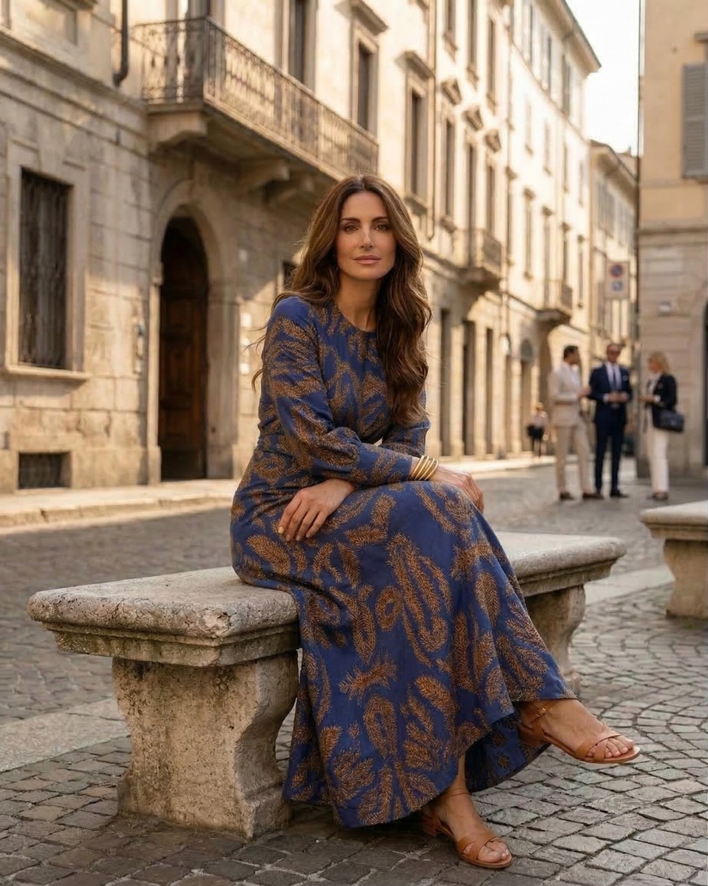 Isadora – Vestido midi con estampado artístico