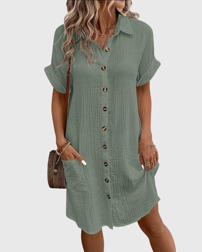 Caroline – Vestido midi elegante de estilo femenino