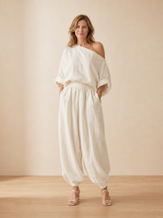 Eleonora | Conjunto elegante de dos piezas con diseño asimétrico