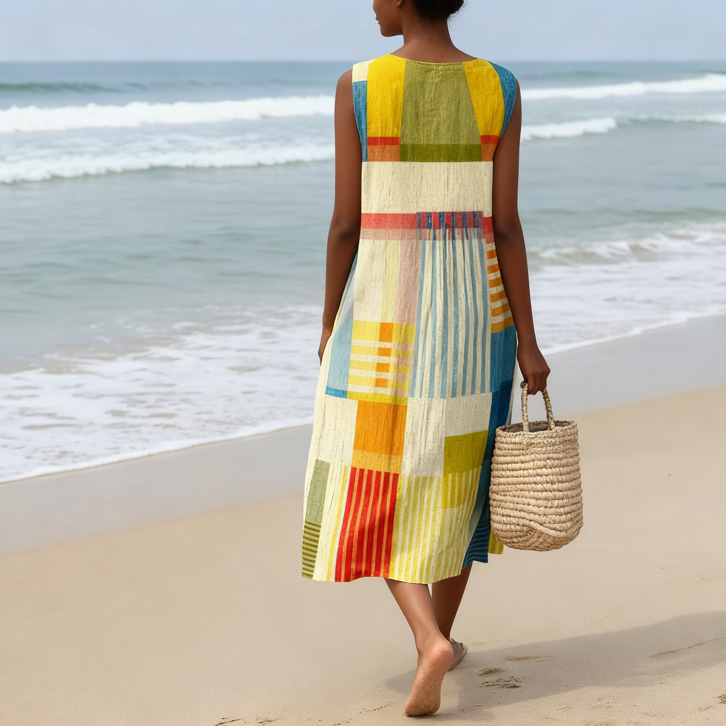 Eveth | Vestido midi geométrico