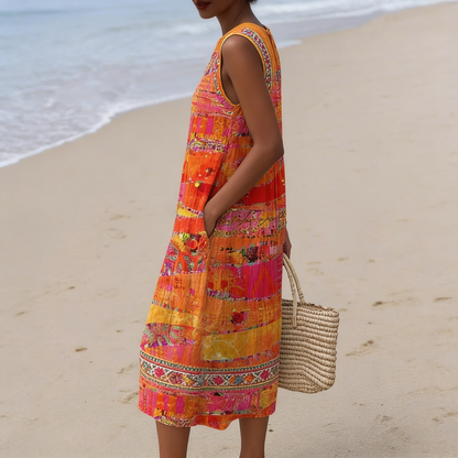 Faye | Vestido midi Sunset