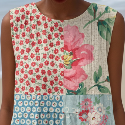 Annah | Vestido midi de patchwork