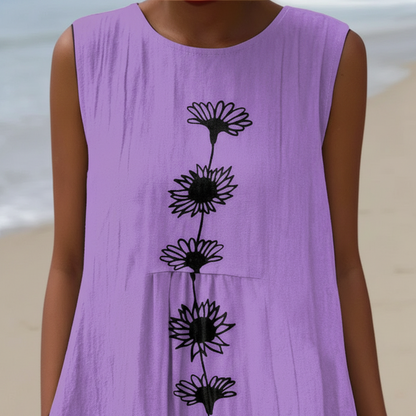 Andrea | Vestido midi Violet Bloom