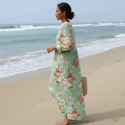 Ashlee | Vestido con estampado floral de rosas