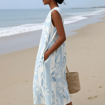 Maylen | Vestido midi con hojas