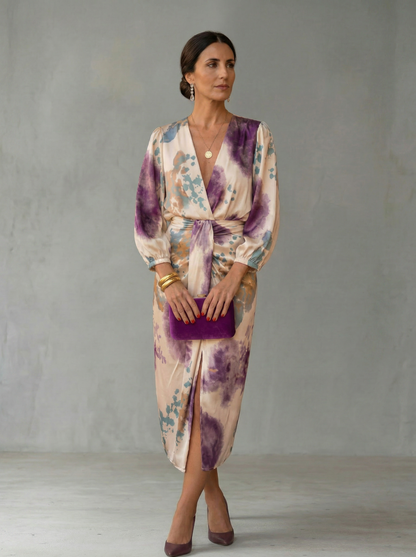 Valeria | Vestido elegante cruzado con escote en V