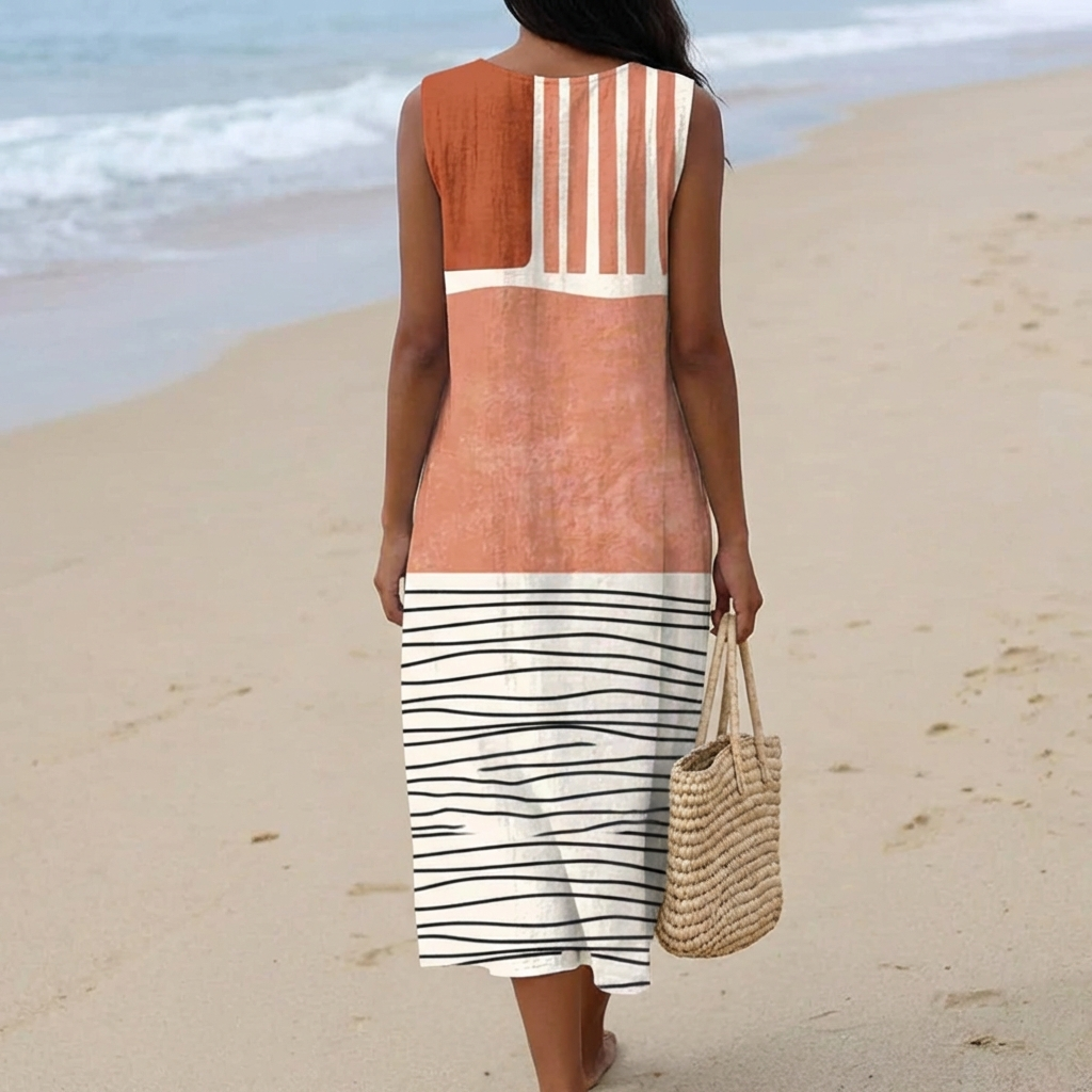 Skye | Vestido midi de rayas