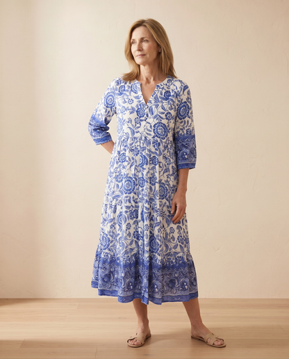 Madison – Vestido floral con escote en V y caída elegante