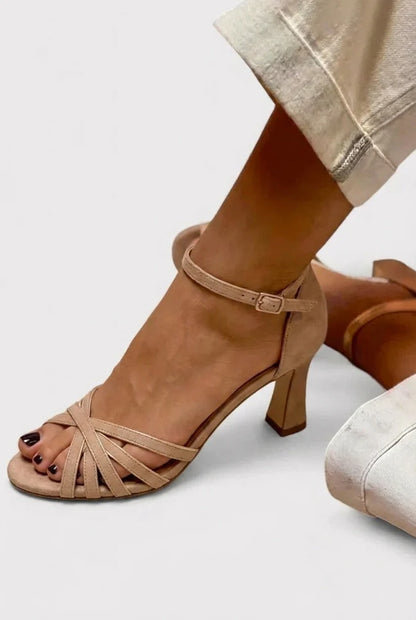 Victoria™ | Zapatos de tacón fino con punta redonda y diseño patchwork