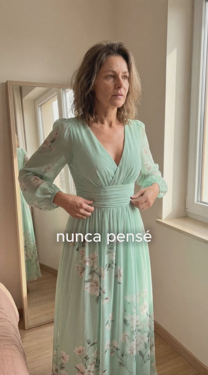 Lucía – Vestido midi fluido con estampado floral