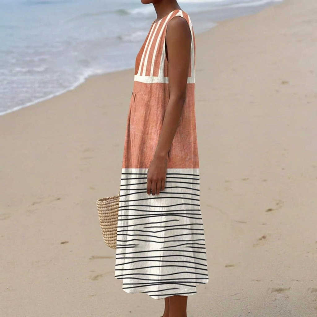 Skye | Vestido midi de rayas