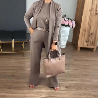 Conjunto 3 piezas- Top, Pantalón y Cárdigan