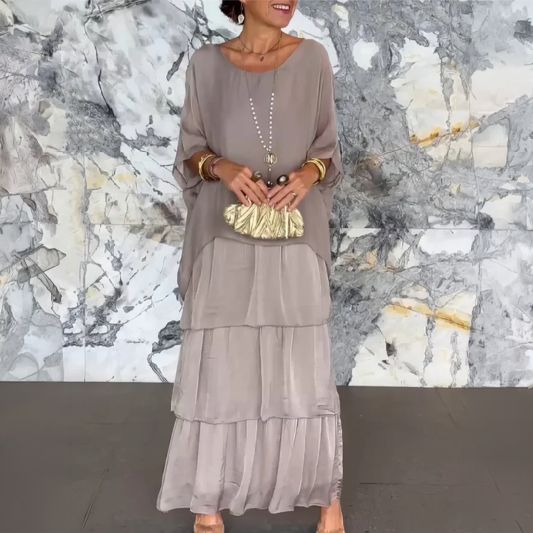 Lara – Vestido largo fluido elegante